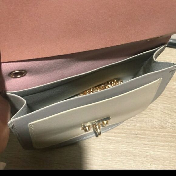 GIRLS 1ST BAG New mini bag Faux Leather pinks & blues Goldtone hardware … - Picture 9 of 16